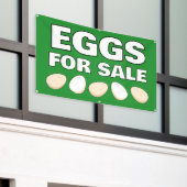 Eieren te koop Banner (Buitenkant Gebouw)