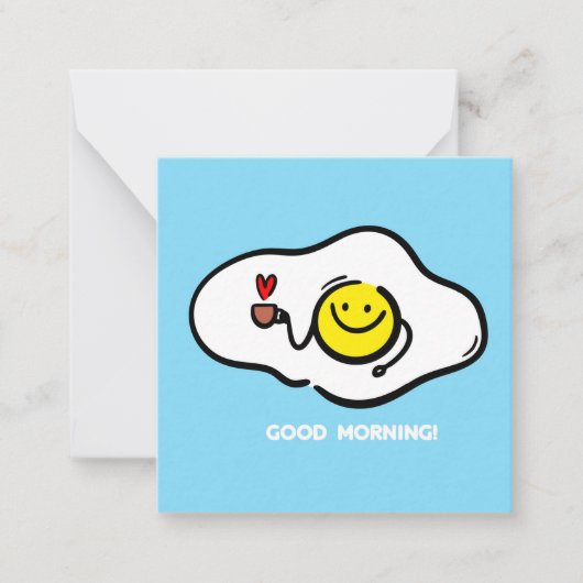 Eieren, tot op de ochtend notitiekaartje (Voorkant)