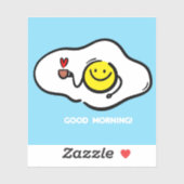 Eieren, tot op de ochtend sticker (Vel)