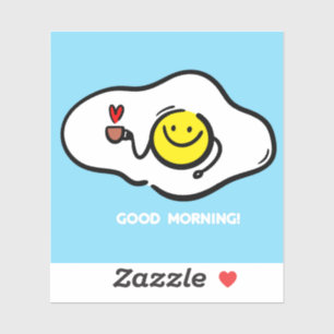 Eieren, tot op de ochtend sticker