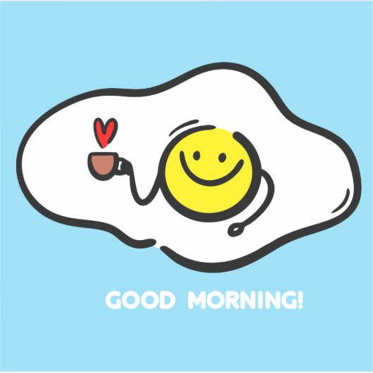 Eieren, tot op de ochtend sticker (Voorkant)