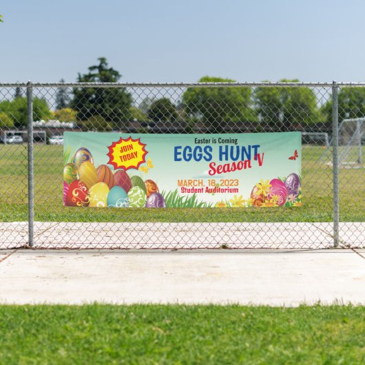 Eieren - Tuntbanner voor paasfeest Spandoek (Insitu)