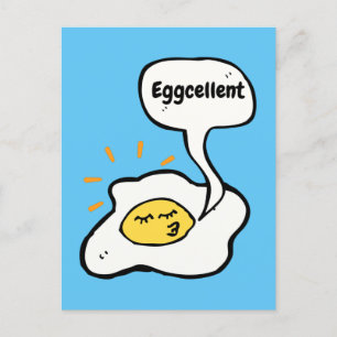 Eieren uitstekend met de dooier naar boven briefkaart