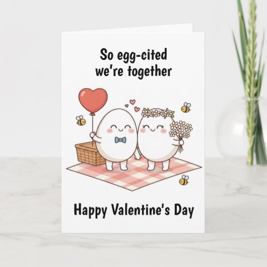 Eieren Valentijnsdag Kaart (Voorkant)