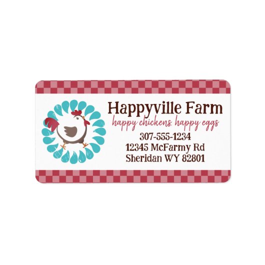 Eieren van boerderij met een fijne kipvrije uitloo etiket (Voorkant)