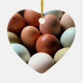  eieren van Boerderij van kippen Keramisch Ornament (Voorkant)