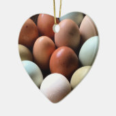  eieren van Boerderij van kippen Keramisch Ornament (Links)