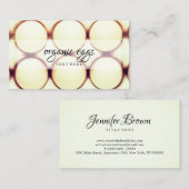 Eieren van boerderijen van kippen met brandmerk visitekaartje (Voorkant / Achterkant)