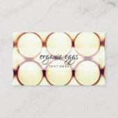 Eieren van boerderijen van kippen met brandmerk visitekaartje (Voorkant)