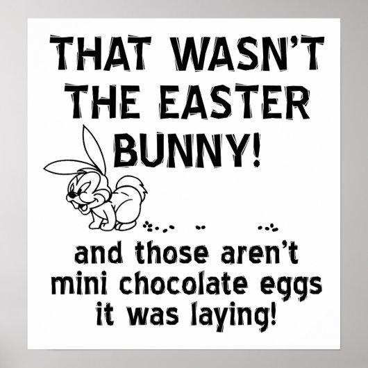 'Eieren' van Chocolade Grappige Poster (Voorkant)