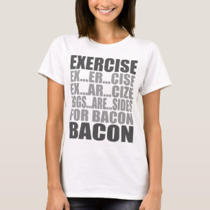 Eieren van de borst zijn zijden bacon t-shirt