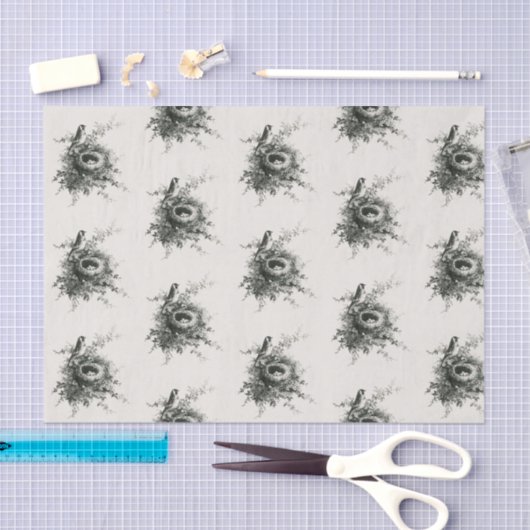 EIEREN VAN DOUANESTBIETTEN IN HET NEST TISSUEPAPIER (Craft)