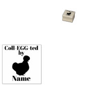 Eieren van kind - Silkie Bantam Rubberstempel (Gestempeld)