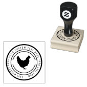 Eieren van kippenboerderij rubberstempel (Gestempeld)
