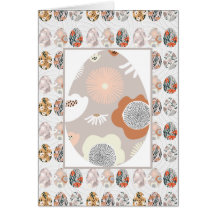 Eieren van Pasen Elegant gevouwen Wenskaart