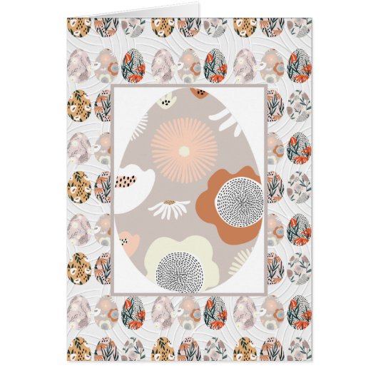 Eieren van Pasen Elegant gevouwen Wenskaart (Voorkant)