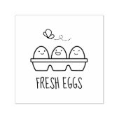 Eieren van vers Boerderij Zelfinktende Stempel (Design)