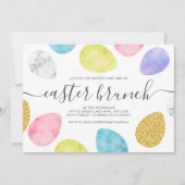 Eieren van waterverf met gouden pastel, gematigd kaart (Voorkant)