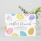 Eieren van waterverf met gouden pastel, gematigd kaart (Staand voorkant)