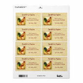 Eieren voor Boerderij reooster - Etiket (Full Sheet)