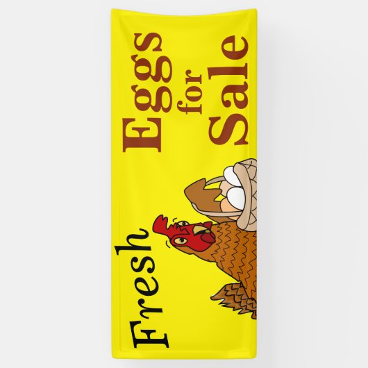 Eieren voor de Cartoon van de verkoopbanner Jouw t Spandoek (Verticaal)