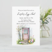 Eieren voor de deur Easter Egg Hunt Kaart (Staand voorkant)