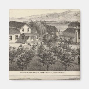 Eieren, wijkplaatsen, boerderijen magneet