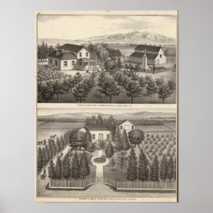 Eieren, wijkplaatsen, boerderijen poster