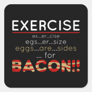 Eieren zijn kuilen voor bacteriën vierkante sticker