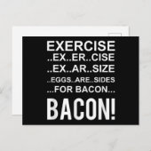 Eieren zijn zijdelings voor bacon! Funny Bacon Briefkaart (Voorkant / Achterkant)