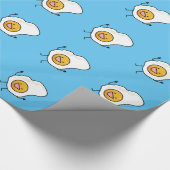 Eieren Zonnezand omhoog Happy Eggs Breakfast Cadeaupapier (Hoek)