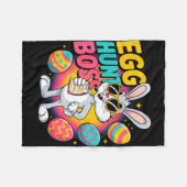 Eierenjacht grappige konijn retro baas fleece deken (Voorkant (Horizontaal))