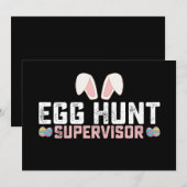 Eierenjacht supervisor Funny Easter Bunny konijn Kaart (Voorkant / Achterkant)