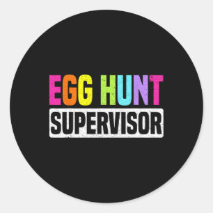 Eierenjacht Supervisor Funny Eierenjacht Feest Moe Ronde Sticker