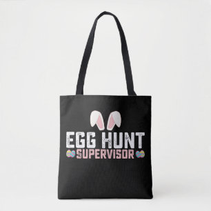 Eierenjacht Supervisor Grappige Paashaas Konijn Tote Bag