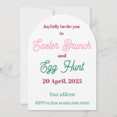 Eierenjacht. Uitnodiging (Achterkant)