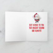 Eiergewone Kerstman Kerstmis Ei Feestdagen Kaart (Binnen)