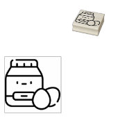 eiergif rubberstempel (Gestempeld)