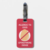 Eiergy Alert Bumblebee Gepersonaliseerd Rood Bagagelabel (Achterkant verticaal)