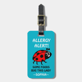 Eiergy Ladybug Medical Alert Label Bagagelabel