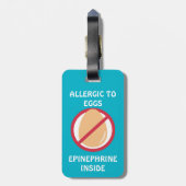 Eiergy Ladybug Medical Alert Label Bagagelabel (Achterkant verticaal)