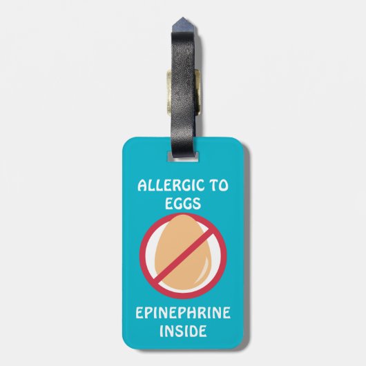 Eiergy Ladybug Medical Alert Label Bagagelabel (Achterkant verticaal)