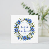 Eierjacht, paasbrunch save the date (Staand voorkant)