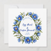 Eierjacht, paasbrunch save the date (Voorkant)