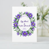 Eierjacht, Paasbrunch uitnodiging Informatiekaartje (Staand voorkant)