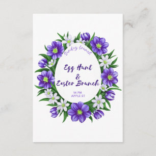 Eierjacht, Paasbrunch uitnodiging Informatiekaartje