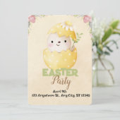 eierjacht Pasen feest uitnodiging (Staand voorkant)