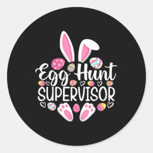 Eierjacht Supervisor Funny Pasen Eierjacht Team Ronde Sticker