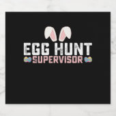 Eierjacht Supervisor Grappig Paashaas Konijn Bier Etiket (Enkel label)