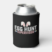 Eierjacht Supervisor Grappig Paashaas Konijn Blikjeskoeler (Blikje Voorkant)